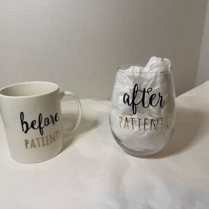 Before and After Patients Mug and Glass Set